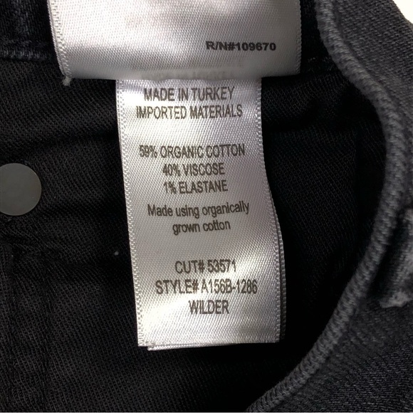 Agolde Wilder High Rise Straight Leg Jeans Size 28 28X27 Panoramic Black - Picture 5 of 9